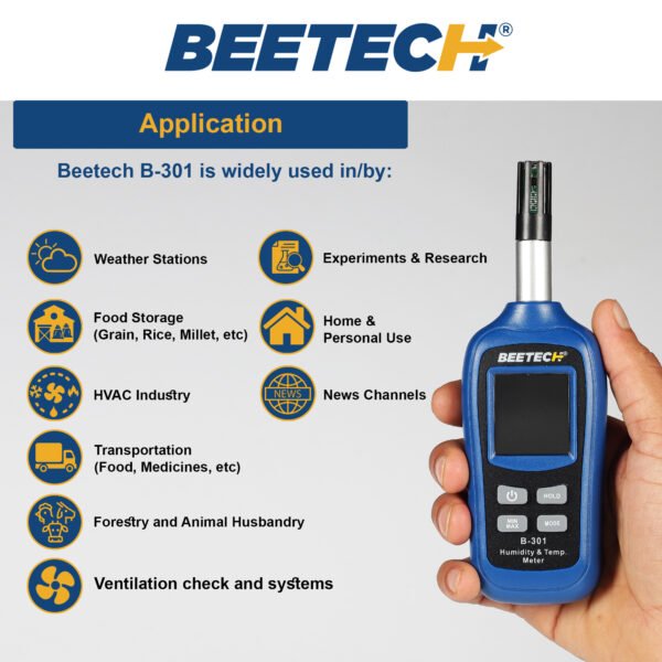 BEETECH TEMP HUMIDITY METER B-301 - Image 4