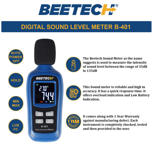 BEETECH SOUND LEVEL METER B-401 - Image 2