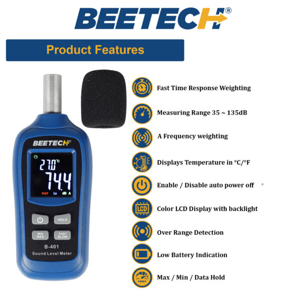 BEETECH SOUND LEVEL METER B-401 - Image 3